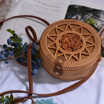 Straw Bag Celtic Sun