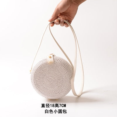 Straw Bag Handbag Small Round | Round Summer Crossbody Bag | Round Straw  Crossbody Bag - Crossbody Bags - Aliexpress