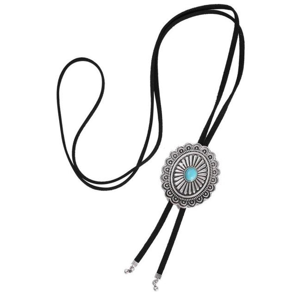Silver Turquoise Bolo Tie