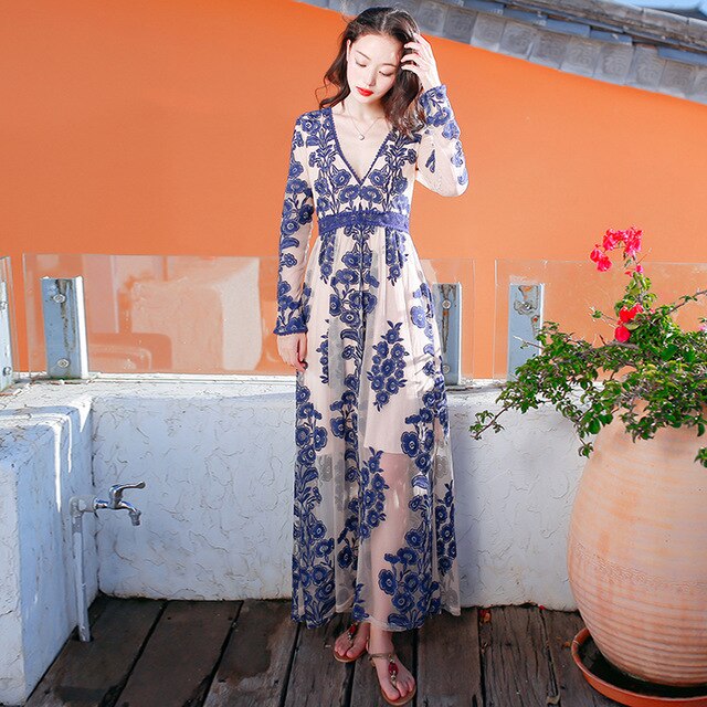temecula summer maxi dress For Love & Lemons Temecula Maxi Dress in Wine