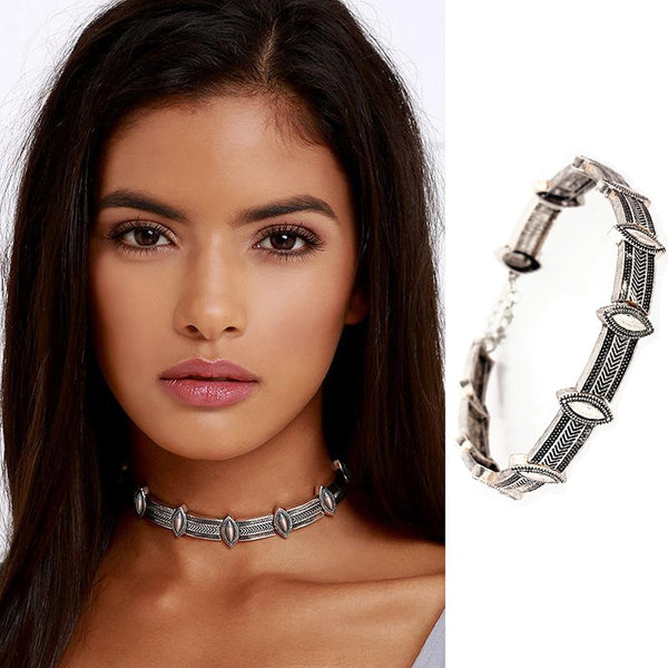 Silver Boho Choker