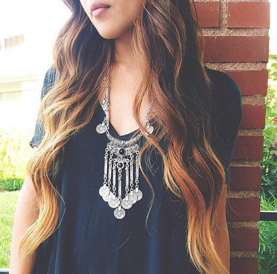 Long Gypsy Coin Necklace
