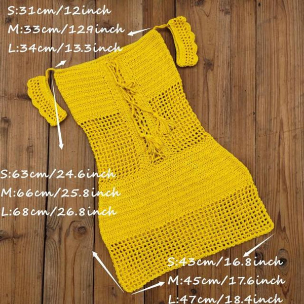 Yellow Crochet Dress