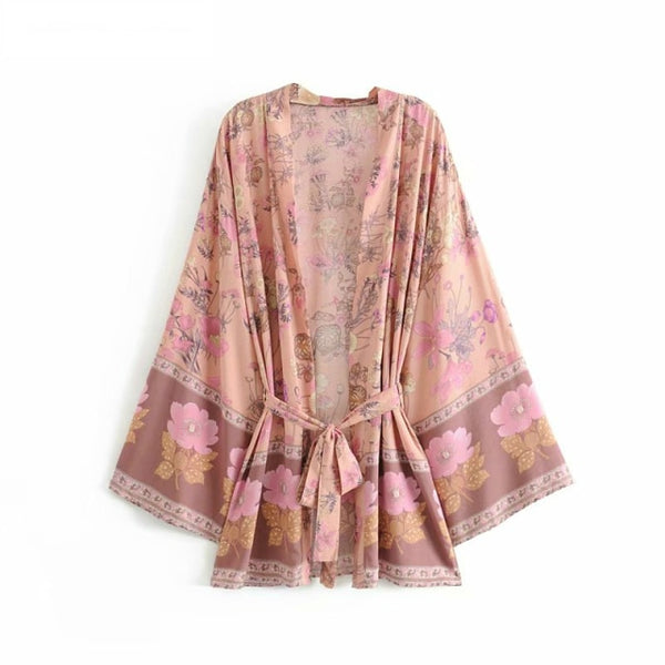 Pink Floral Kimono