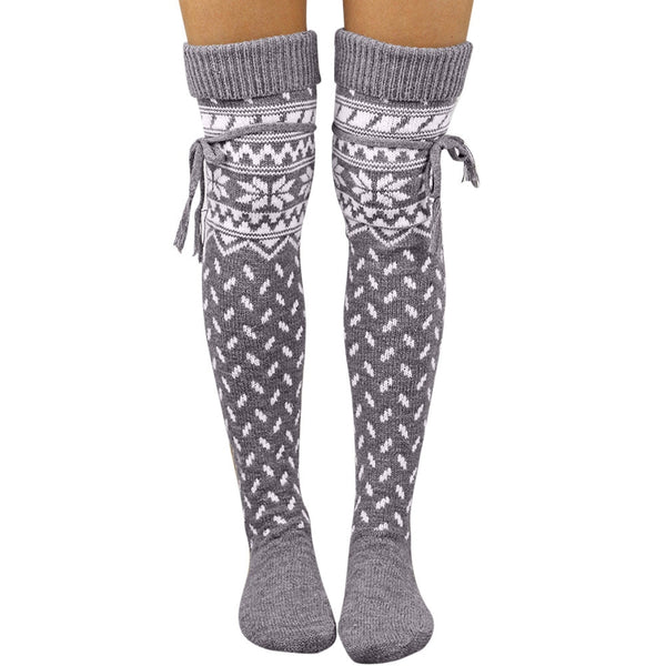 Alpine Socks Snowflake Pattern
