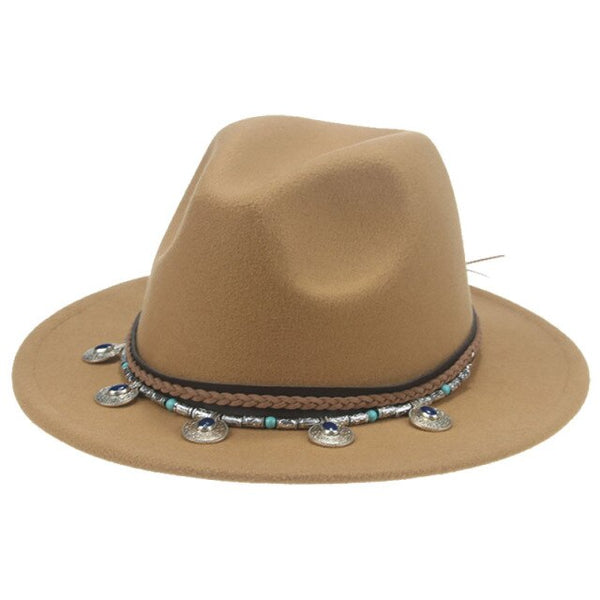 Wide Brim Fedora Gypsy Hat 21 Different Colors You Choose Festival Fashion Jeweled Braided Hatband Festival Fox Adjustable Size Available In Every Color!