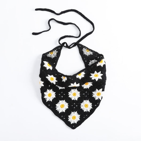 Black Scarf White Daisies