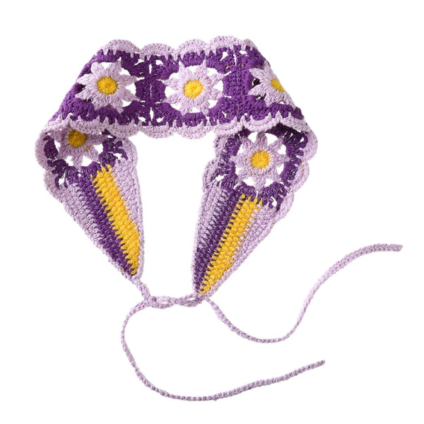 Purple Crochet Headband