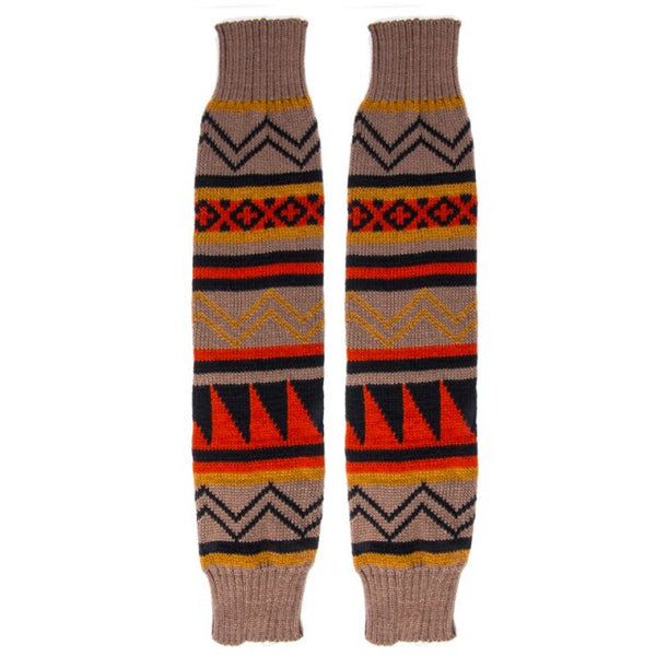 Brown & Red Leg Warmers