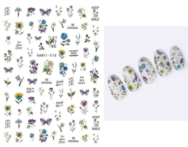 Inspiration & Flowers Nail Decals