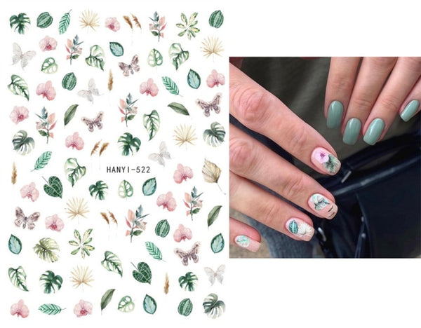 Tropical Plants Nail Decals