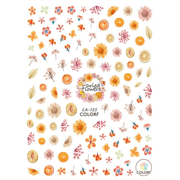 Citrus Fruit & Flowers Nail Decals