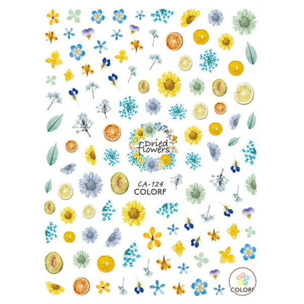 Citrus & Flowers Nail Stickers