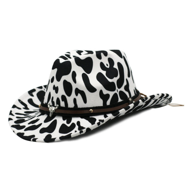 Holstein Print Cowboy Hat