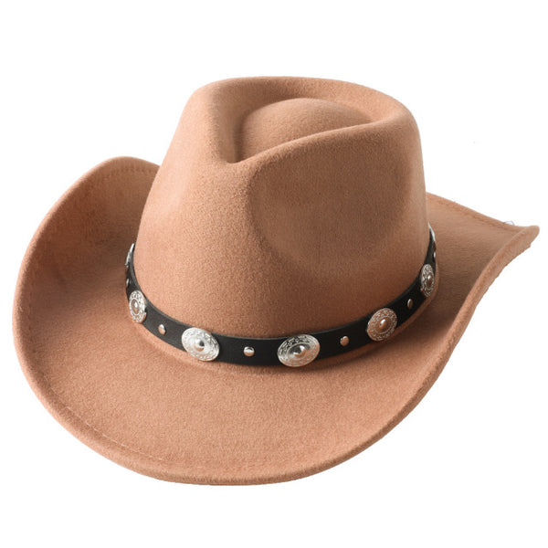 Tan Cowboy Hat Silver Conchos