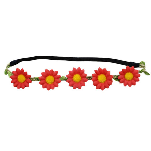Red Daisies Flower Crown