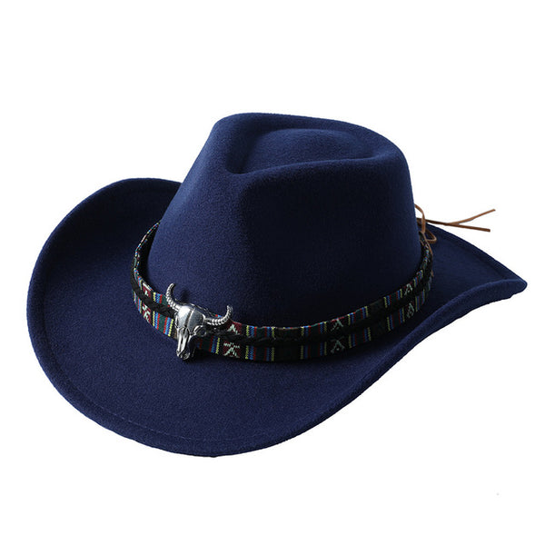 Navy Longhorn Cowboy Hat