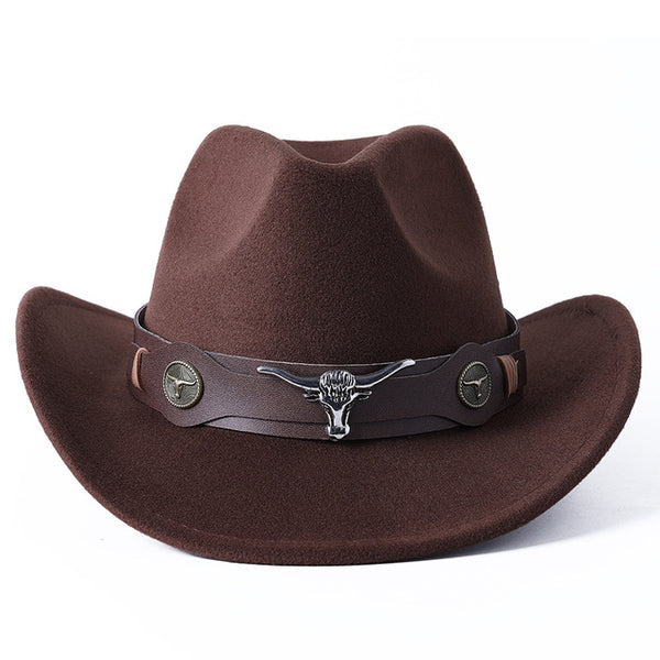 Brown Longhorn Cowboy Hat