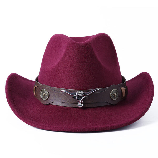 Burgundy Longhorn Cowboy Hat