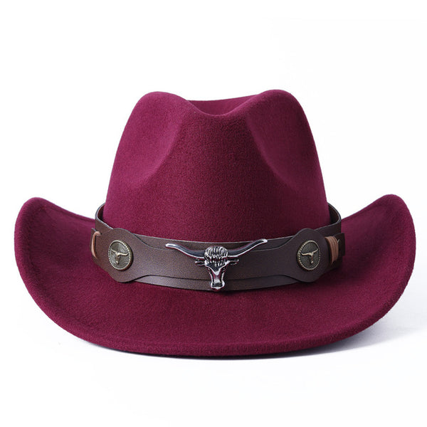 Burgundy Longhorn Cowboy Hat
