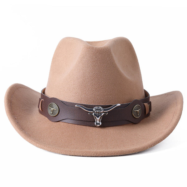 Beige Longhorn Cowboy Hat