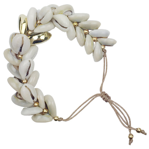 Cowrie Shell Bracelets 6 Different Styles Choose From Natural Gold Black Silver Large Sea Shells Or Small Adjust With Cord Can Be Worn As Upper Arm Bracelets Perfect For Surfers And Mermaids
