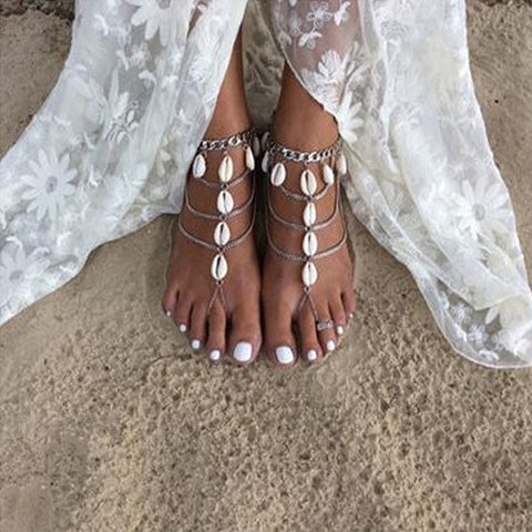 Cowrie Shell Barefoot Sandals