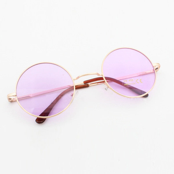 Round Purple Sunglasses