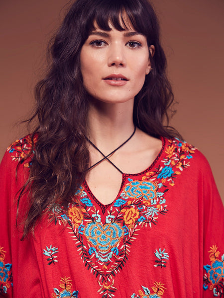Red Bohemian Top