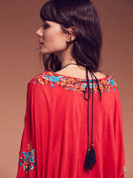 Red Embroidery Top