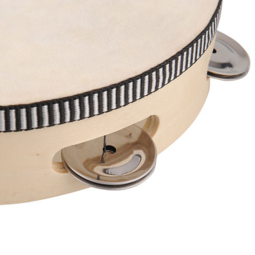 Tambourine 8" Festival Drum Hippie Gypsy Percussion Musical Instrument 5 Sets Of Jingles Cymbals Boho Bohemian Goddess Must Have For Summer