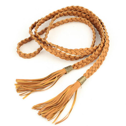 Tan Tassel Belt