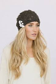 Lace Buttons Beanie