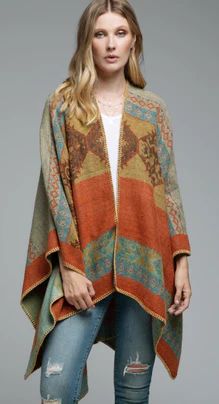 Faux Cashmere Ruana