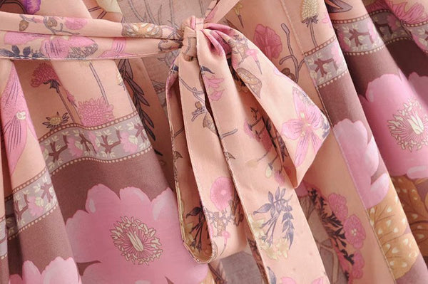 Pink Floral Robe