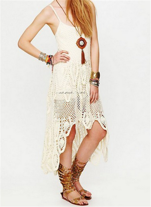 Bella Donna Dress Off White Crochet High Low Coachella Maxi Gown One S Made4Walkin Bella Donna Dress Off White Crochet High Low Coachella Maxi Gown One S Made4Walkin