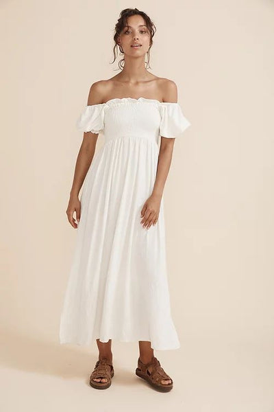 Off Shoulder Midi Dress