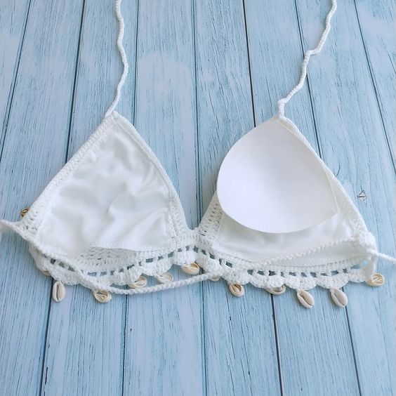 Padded Crochet Bikini Top