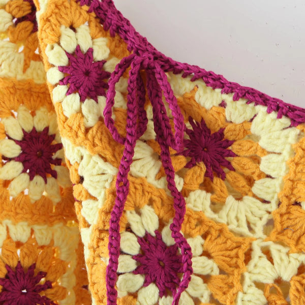 Yellow Granny Squares Skirt